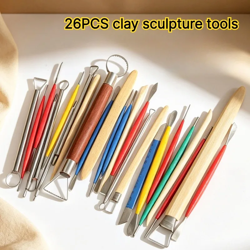 10/13/26-teiliges Töpferwerkzeug-Set, Tonmodellierwerkzeuge für Keramik DIY Handwerk Skulpturherstellung Zubehör – Detail 2