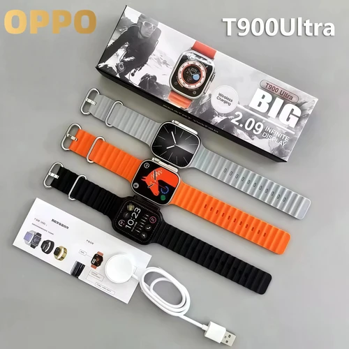 Imagen 2 del producto Reloj OPPO T900 Ultra inteligente para hombre, 49mm, serie 9, pantalla AMOLED, brújula NFC, resistente al agua para Apple Watch IWO Ultra 9, venta al por mayor, nuevo
