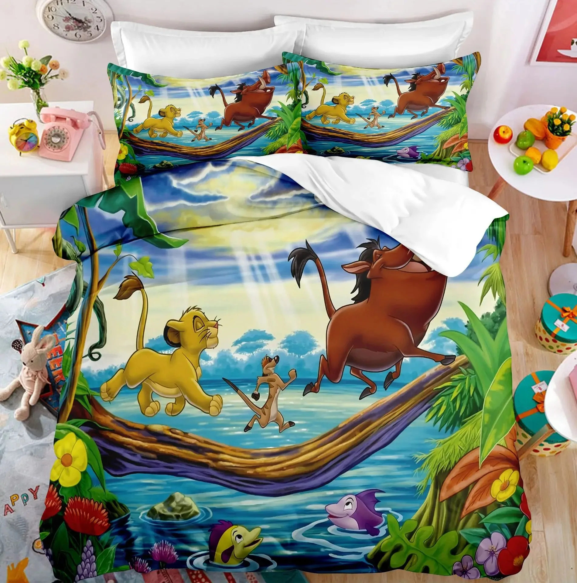 The Lion King home bedding set bed cover duvet sets 3-piece set 1-step cover for children and adults birthday gifts