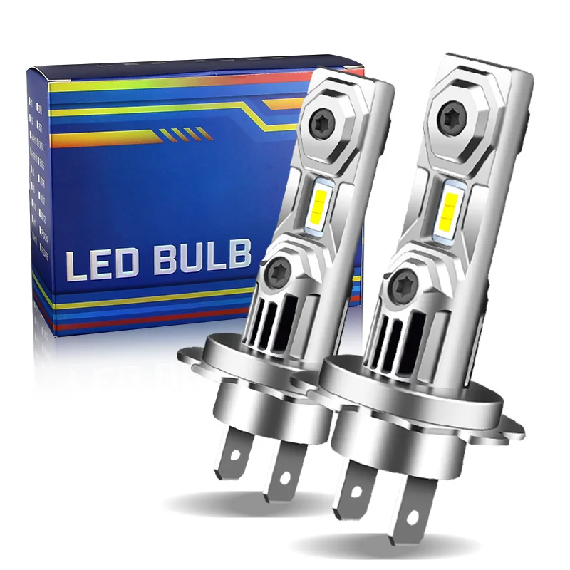 1/2PCS H7 LED Headlight Fog Bulb CSP Fanless High Low Beam 6000K Plug and Play 12V For Hyundai Mazda Mercedes Audi Honda