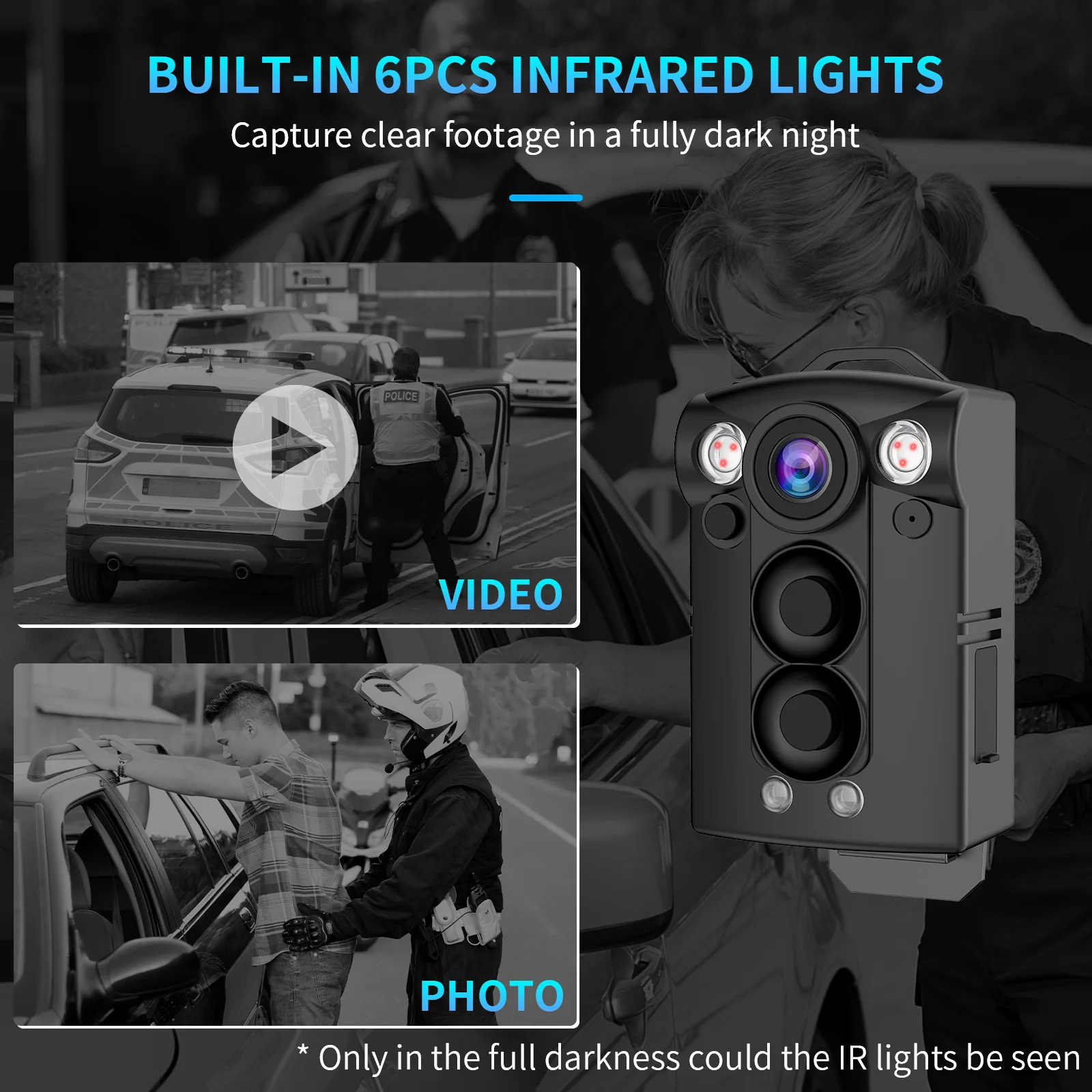 D2 1080P Mini Kamera Ciała z Noktowizorem Kamera Rejestracyjna Rejestrator Wideo Motocyklowa Kamera Samochodowa na Podróże