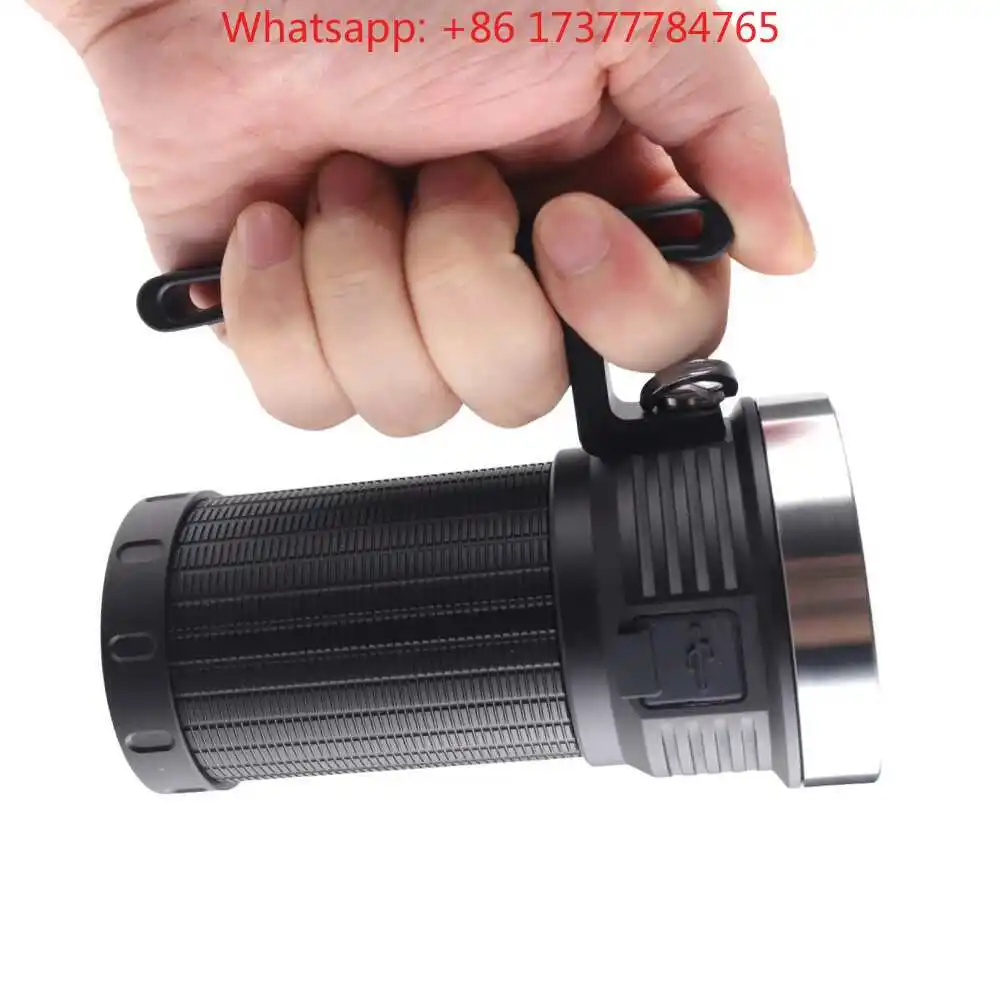 High Performance Power LED Flashlight 12000 Lumens Rechargeable Tactical Torch by 21700  for Camping