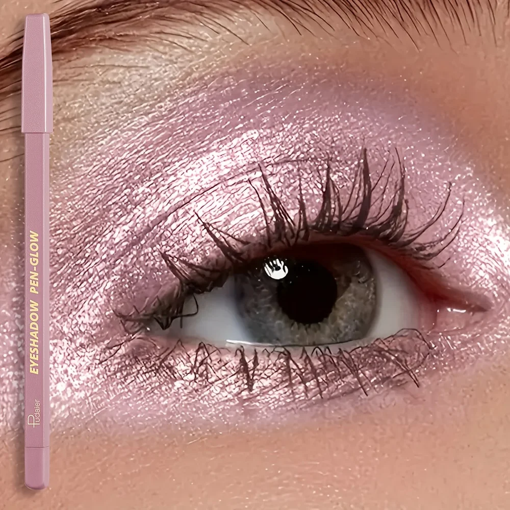 อายแชโดว์แบบแท่งกลิตเตอร์หลากสีพร้อมแหนบในตัว กันน้ำและกันเหงื่อ เอฟเฟกต์ชิมเมอร์แบบซ้อนกันได้สำหรับผู้เริ่มต้น