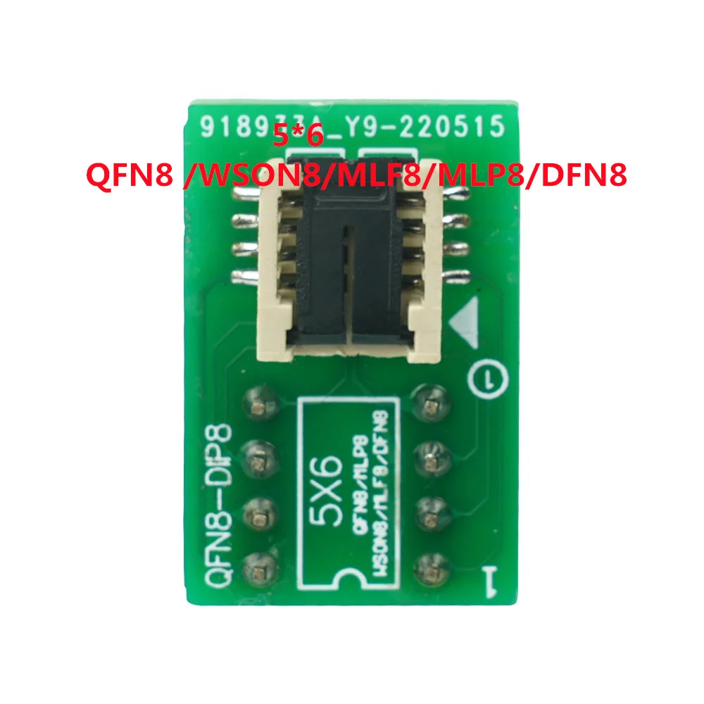 Soquete e adaptador universais 2 em 1 para programador de chips, QFN8, WSON8, MLF8, MLP8, DFN8, 6x5mm