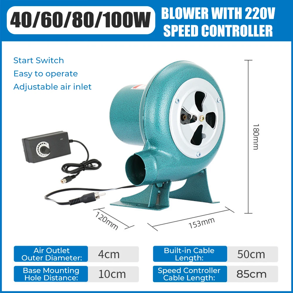 

Электрический вентилятор-воздуходувка 100 Вт/80 Вт/60 Вт/40 Вт, 12 В постоянного тока, мощный инструмент для уборки дома, удаления пыли с радиаторов и мусора с балконов на улице