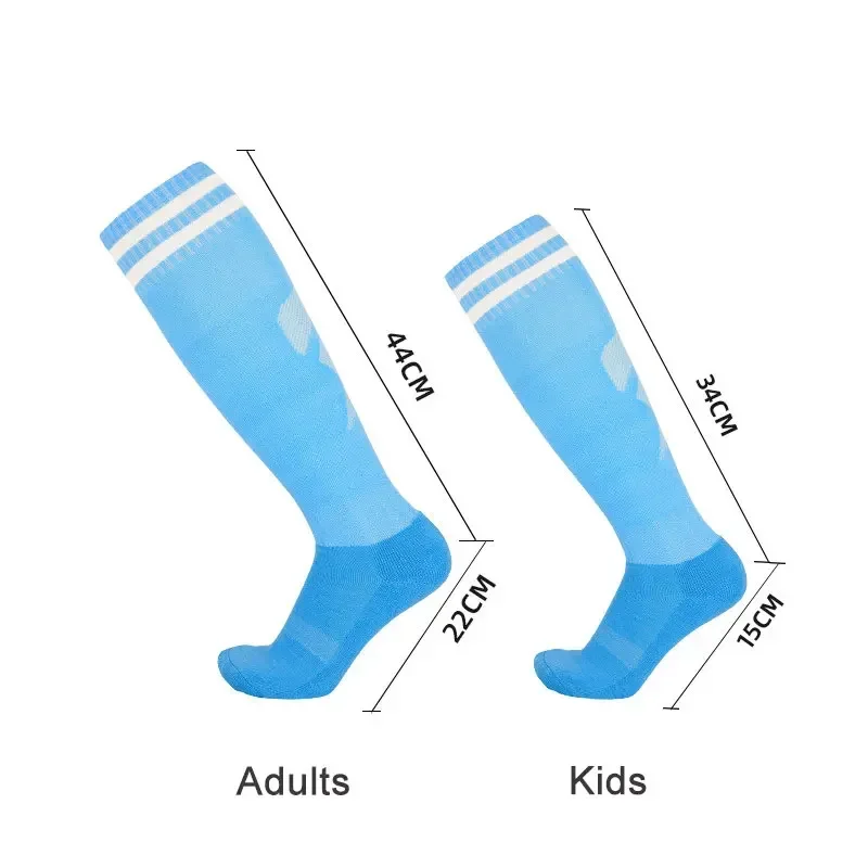 3 Pairs Youth High Quality Football Socks Professional Sports Soccer Men Women Compression Football Training Knee High Socks