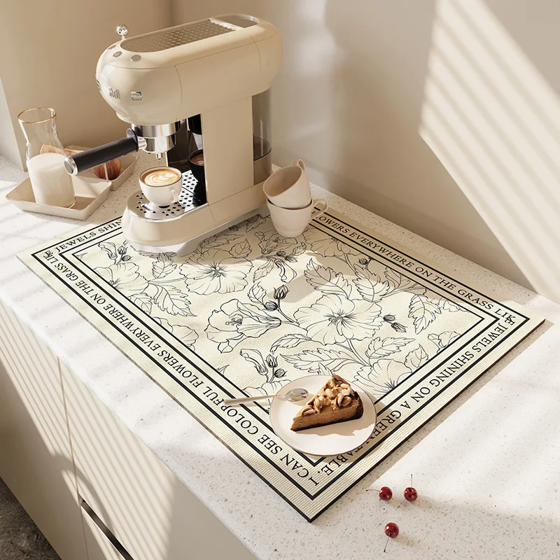 Super Antislip Grote Keuken Absorberende Aftapmat Super Absorberende Aftappen Koffie Schotel Droogmat Sneldrogende Badkamer Afvoer Pad