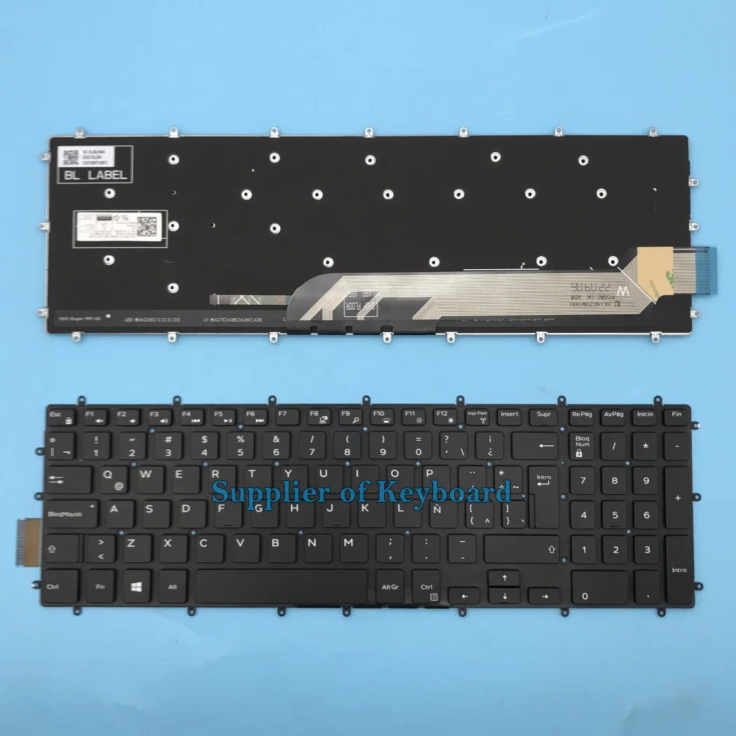 НОВАЯ латинско-испанская клавиатура для Dell Inspiron 15 Gaming 7566 7567 5570 5575 7570 15-7566 15-7567 15-7577 15-7586 с белой подсветкой