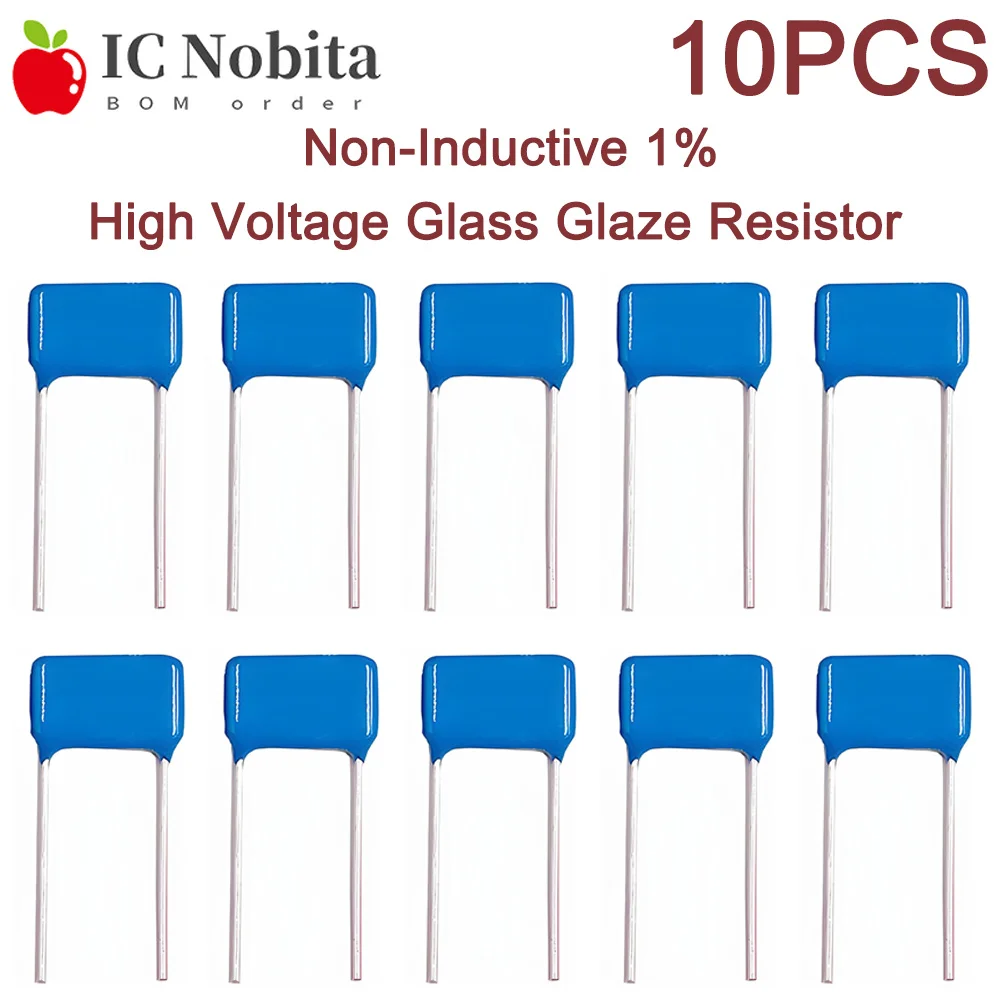 10PCS 1% High Voltage Glass Glaze Resistor 5M 10M 20M 50M 100M 500M 1G 2G 33K Ohm Non-Inductive Thick Film Resistor
