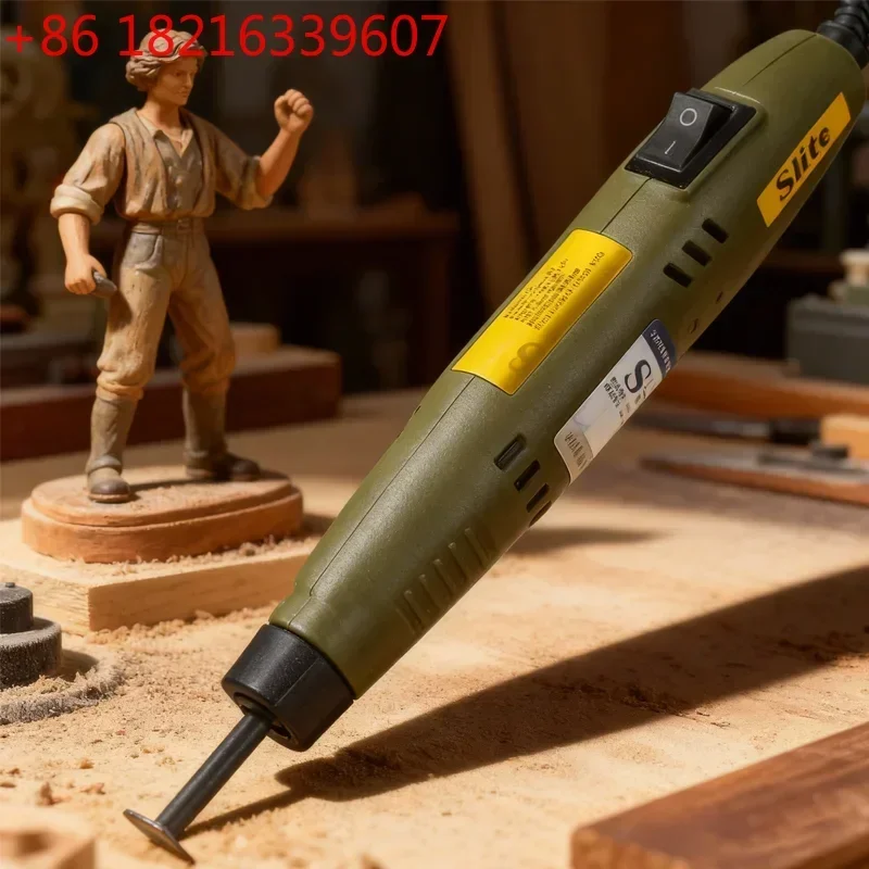 TAO Portable Mini Pen Sander 110V/220V Micro Polisher Pneumatic Grinder for Model Making Wood Plastic Fine Detail Sanding Tool