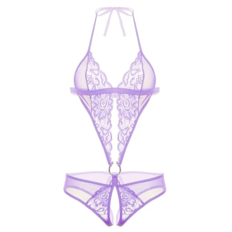

Avidlove Women Deep V Lingerie Lace Teddy One Pcs Babydoll Mini Bodysuit