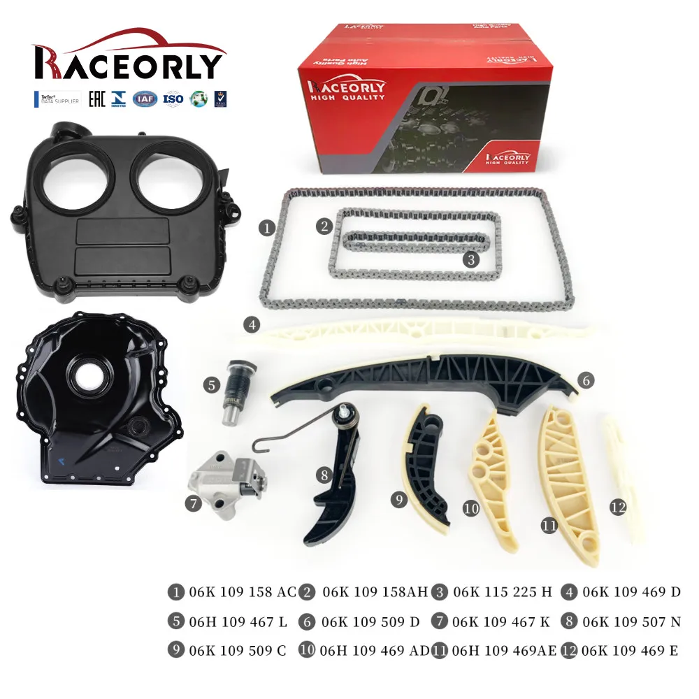 RACEORLY Upgrade Timing Chain Alu Cover Kit For VW Audi 1.8 2.0 EA888 Gen3