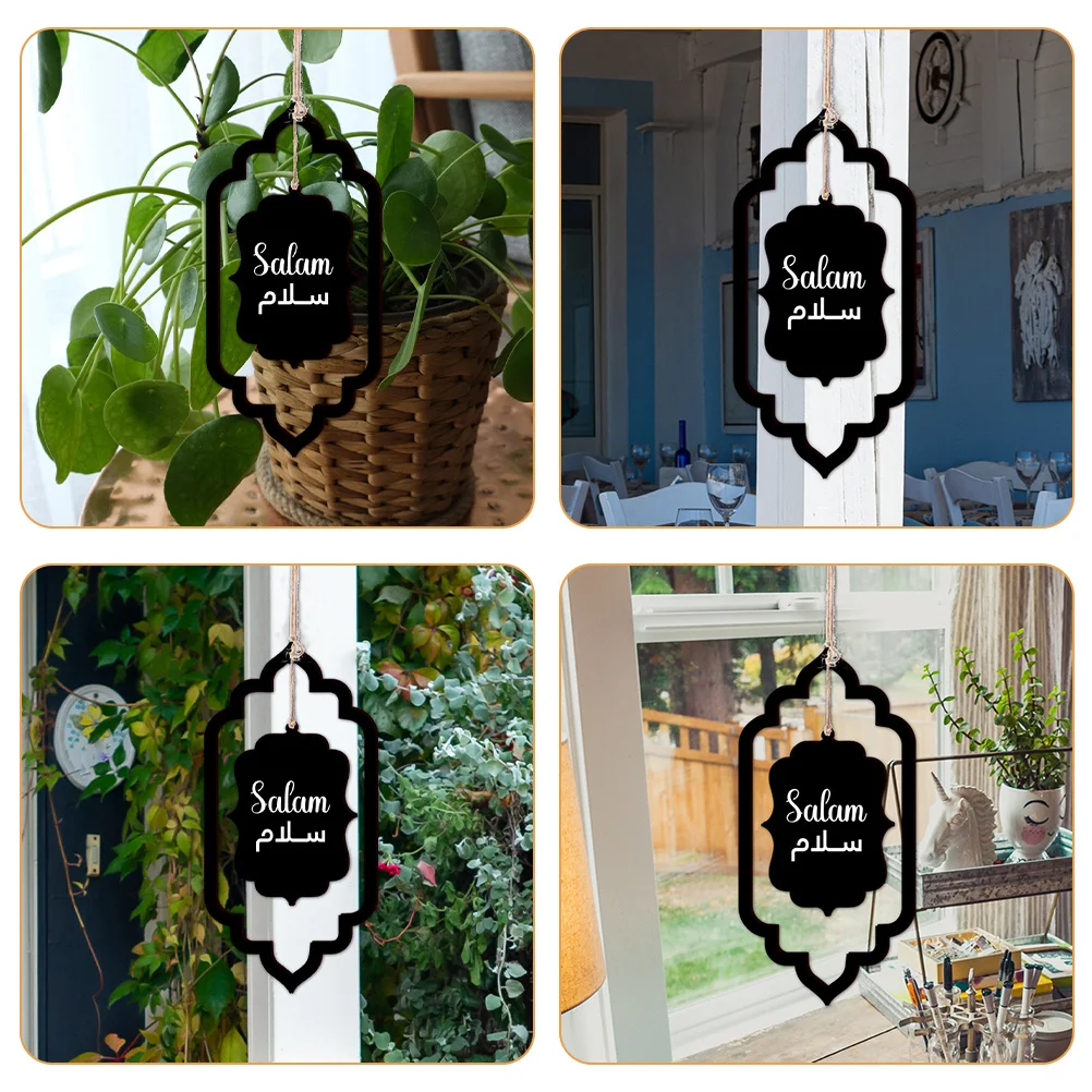 

1Set Hanging Wooden Plaque Basswood Hollow Decorative Porch Sign Front Door Wall Art Home Decor Wood Plaque Wooden Sign