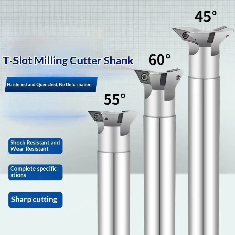 T Slot Swallowtail Groove Milling Cutter Shank 45 55 65 Degree YW Machining Center Internal Hole V Groove Tool For VCMT Insert