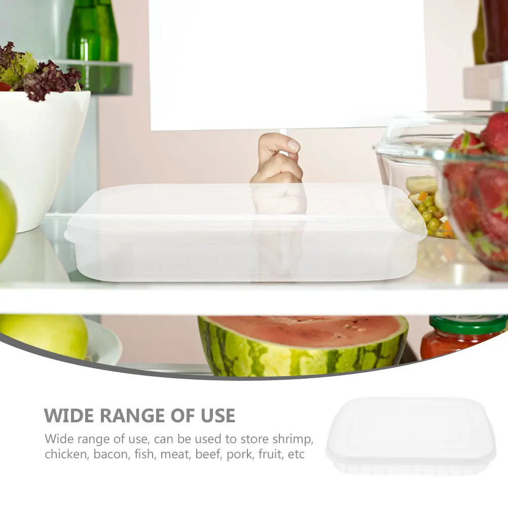 

Transparent Stackable Food Containers for Seafood Fish Bacon Cheese Refrigerator Fridge Airtight Storage Boxes Reusable Food