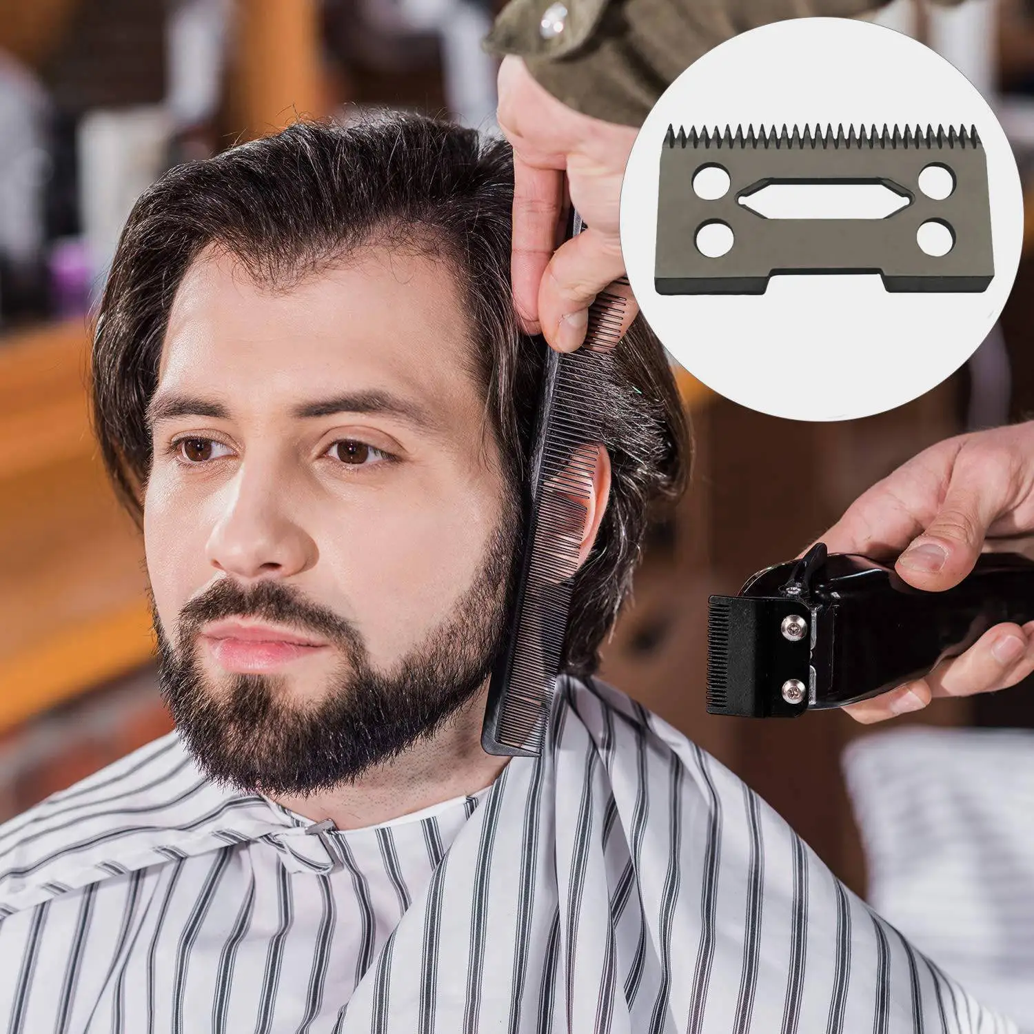 قاطع استبدال شفرة السيراميك ، 28 سنًا ، مقص 2-أسود ، 6 ثقب