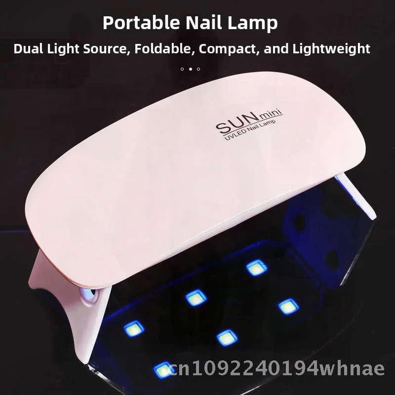 Draagbare nagellicht fototherapie machine USB mini-muis ontwerp sneldrogende UV LED-lamp voor thuisgebruik wit/roze muismodellen