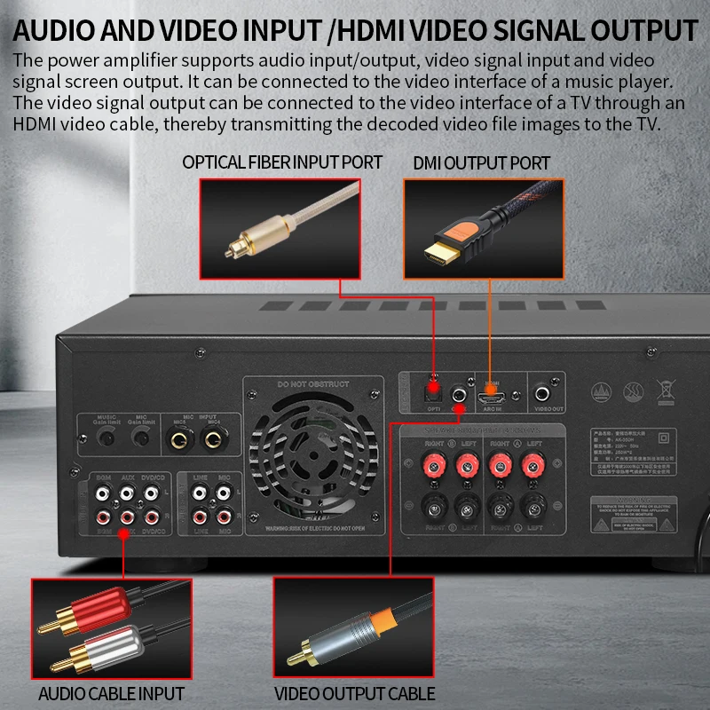 2.0 Stereo Floor Standing Home Theater Sound System HIFI Tower Aluminum Alloy Metal Speaker Set Amplifier Combination