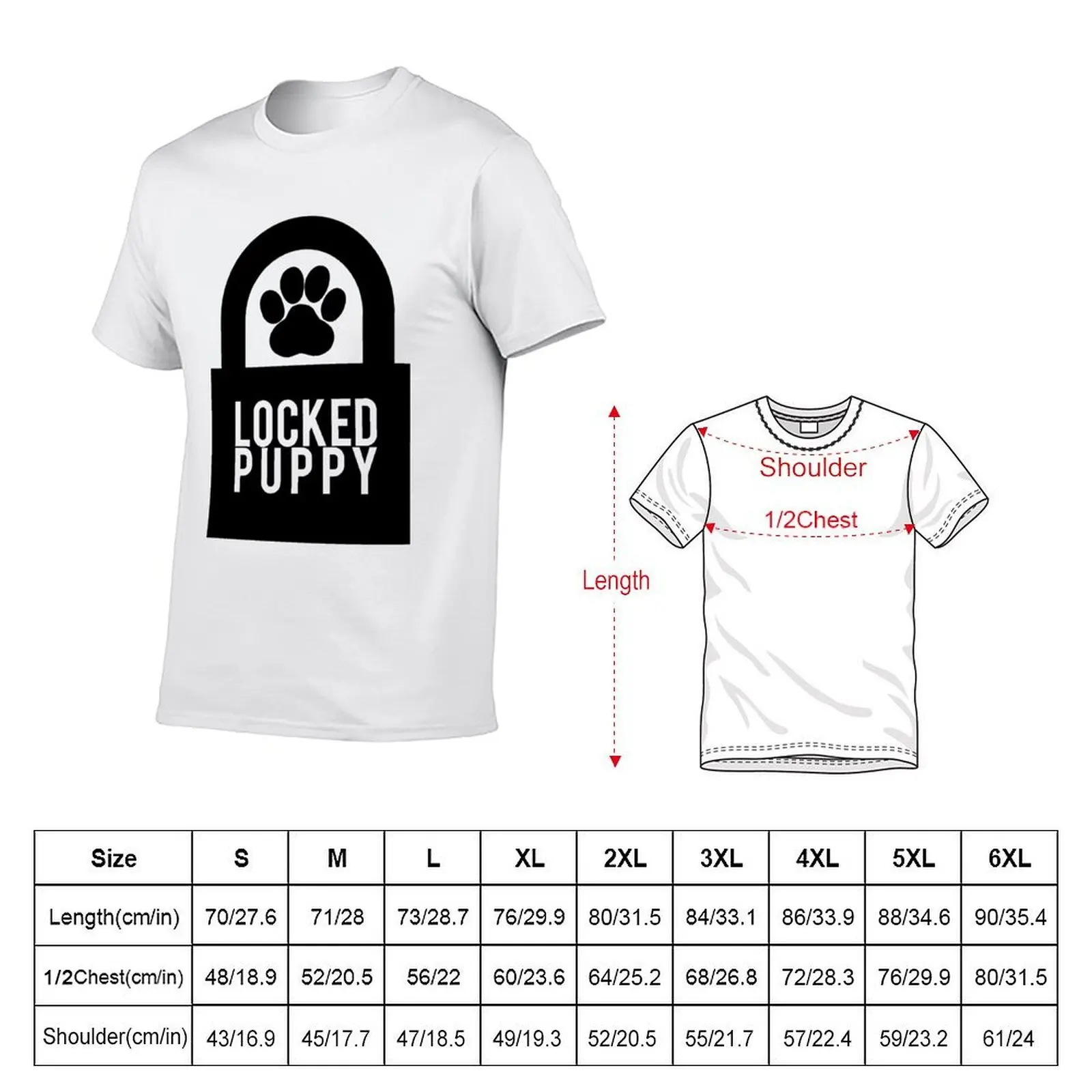 Locked Puppy T-Shirt oversized graphic tee aesthetic clothes shirts men graphic