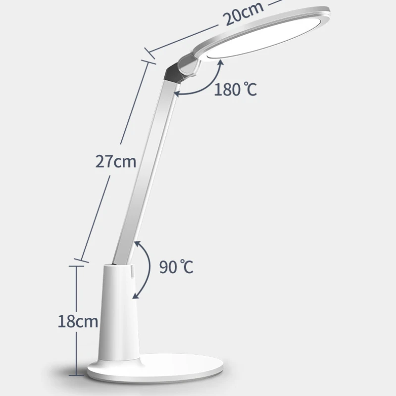 

Обучающая Настольная лампа с защитой глаз, регулируемая светодиодная настольная лампа с 5 режимами регулировки яркости для студентов, перезаряжаемый переключатель с кнопкой для чтения