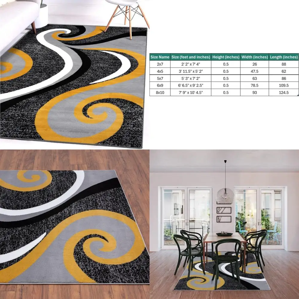 

Large New Yellow 7'10 x 10'6 Area Rug Carpet