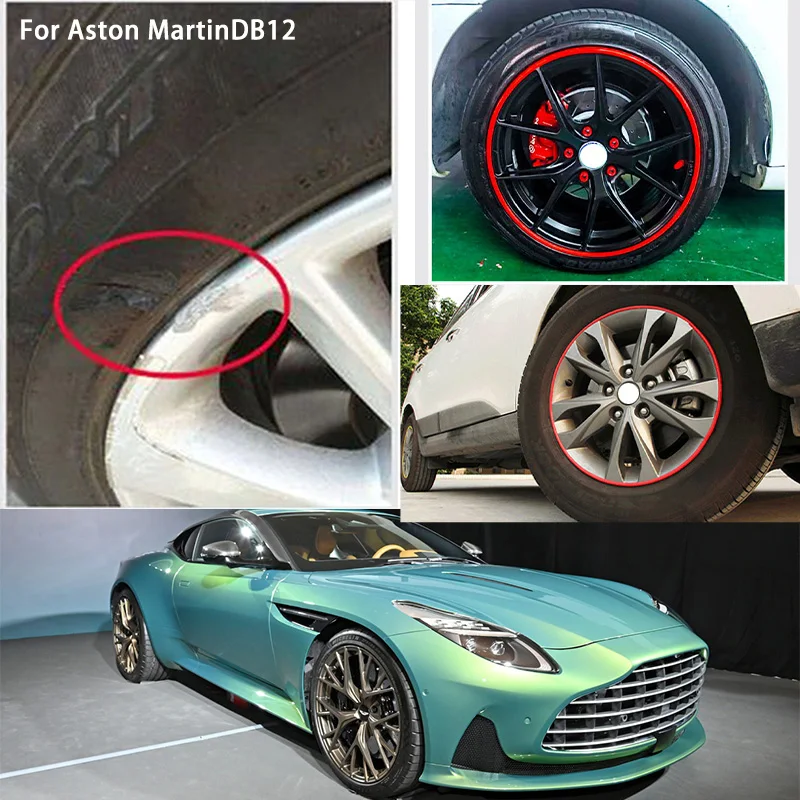 For Aston MartinDB12 Car Wheel hub Protective Ring wear-resistant decoration parts tire anti-leakage anti-collision rubber strip