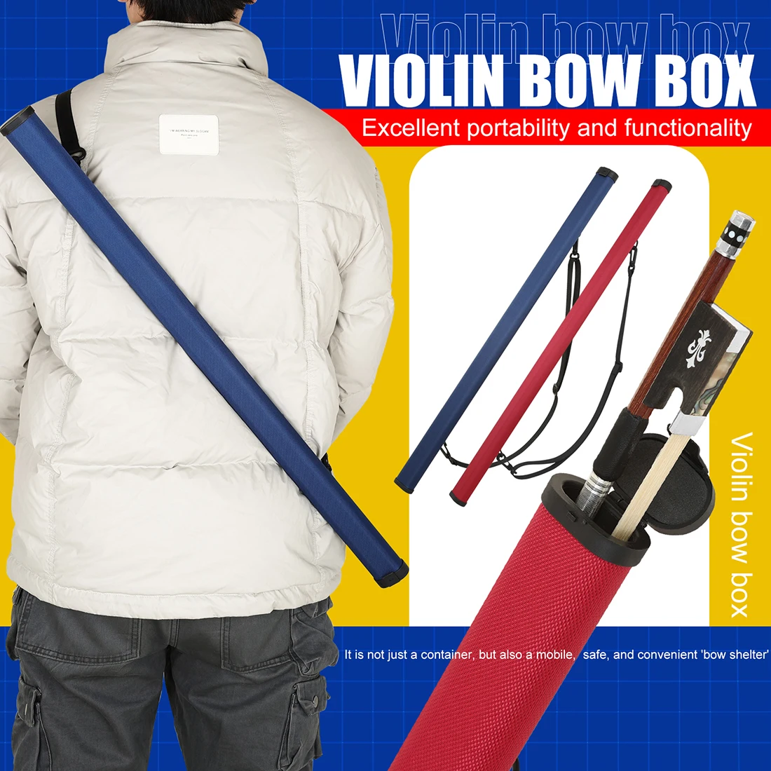 

Скрипка для альта 4/4 3/4, универсальная коробка для смычка, устойчивая к давлению коробка для смычка, защита для деталей инструментов, защита для скрипки, альт