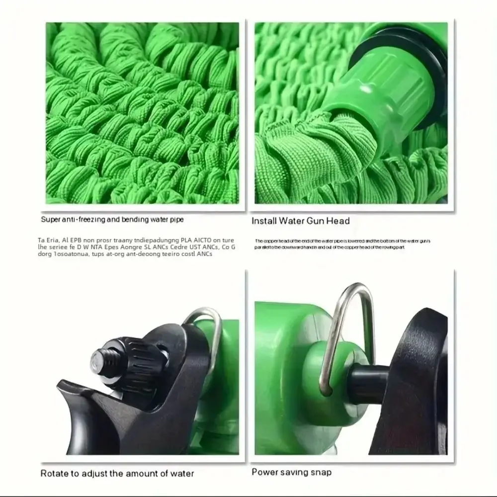 Plastic Material Expandable Magic Hose Retractable Design 7 Spraying Functions Garden Watering Hose Durable Materials