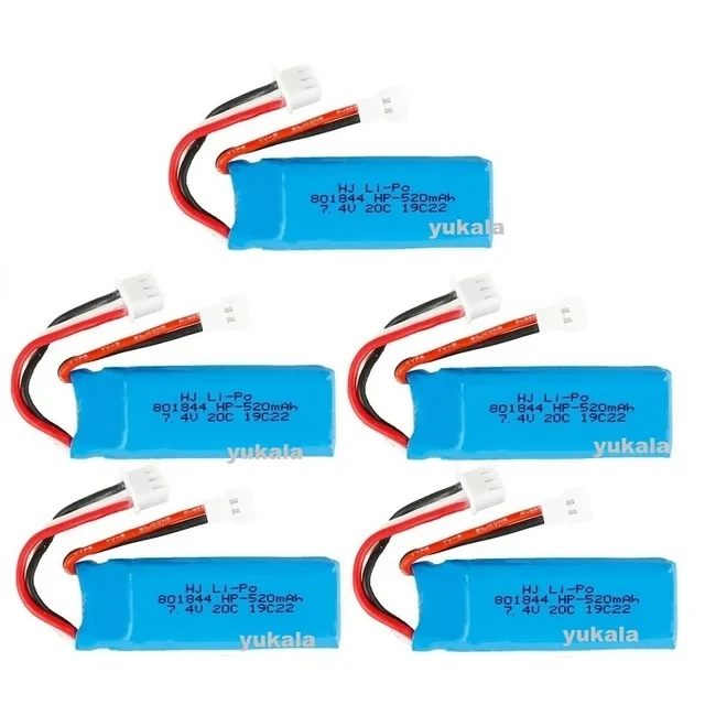 wltoys F959 F22 XK A180 A600 A700 A800 A430 R/C airplanes 7.4V 520mah Lipo battery 2S 7.4V 520mah Lipo battery 801844/USB