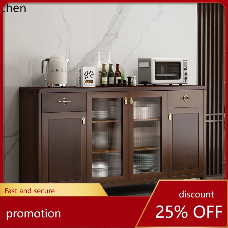 

HT обеденный винный шкаф из цельного дерева у стены гостиная встроенное хранилище домашняя кухня черный орех