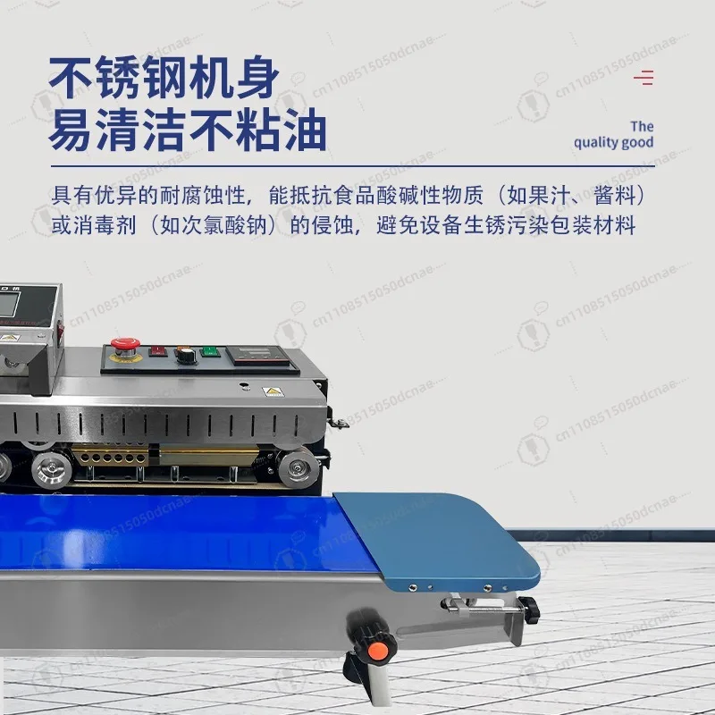 FR-1600 Intelligent Continuous Sealing Machine With Coding Function For Automatic Printed Date Packaging Work