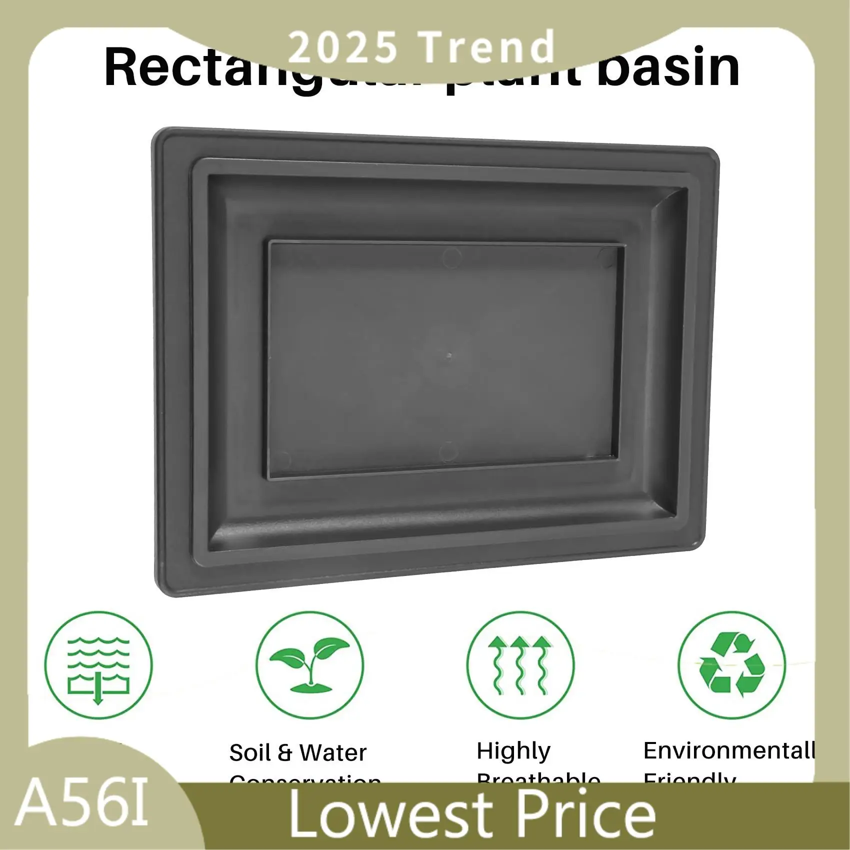 ABDD 6 Packs Bonsai Training Pots With Tray Plastic Bonsai Plants Growing Pot For Garden Yard Living Room 22.5X16.5Cm