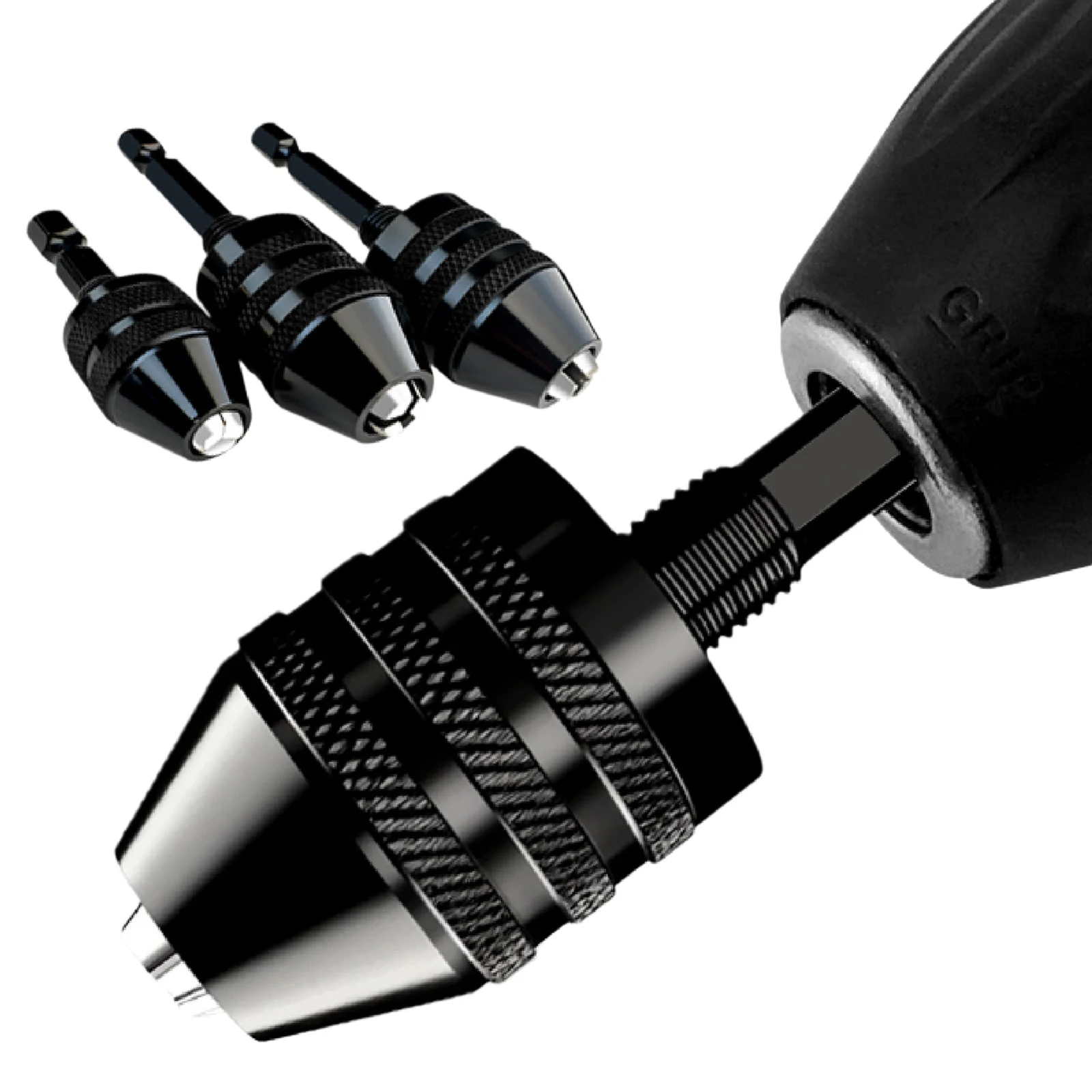 Mini Keyless Drill Chuck Multi-Purpose Quick Change Bit Adapter Converter Small Drill Chuck Change Adapter for Offices Homes