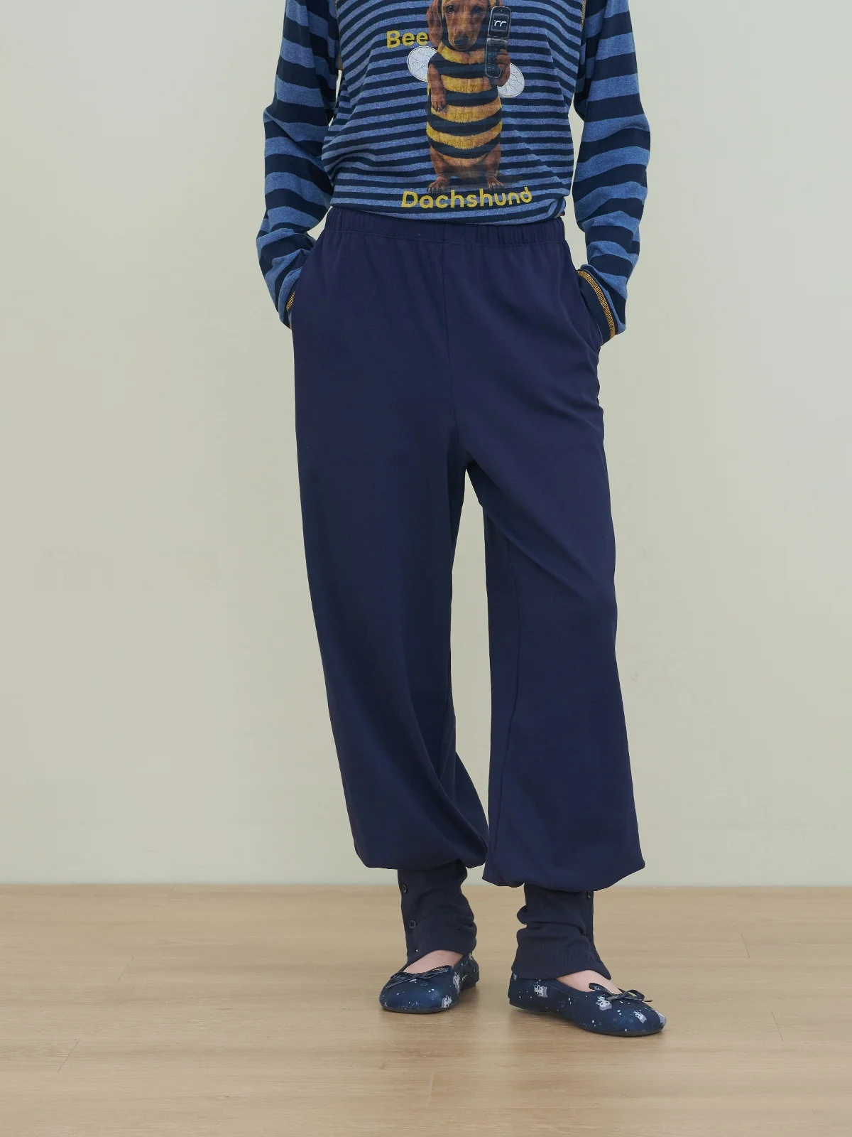 Riverstone plus Women's Pure Color Cuffed Sweatpants Loose Casual Drawstring Long Trousers Comfortable Breathable Cotton