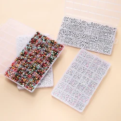 1400pcs/Box 7mm Letter Beads A- Z Alphabet Acrylic Beads Kits Heart Beads for DIY Bracelet Necklace Jewelry Making Accessories