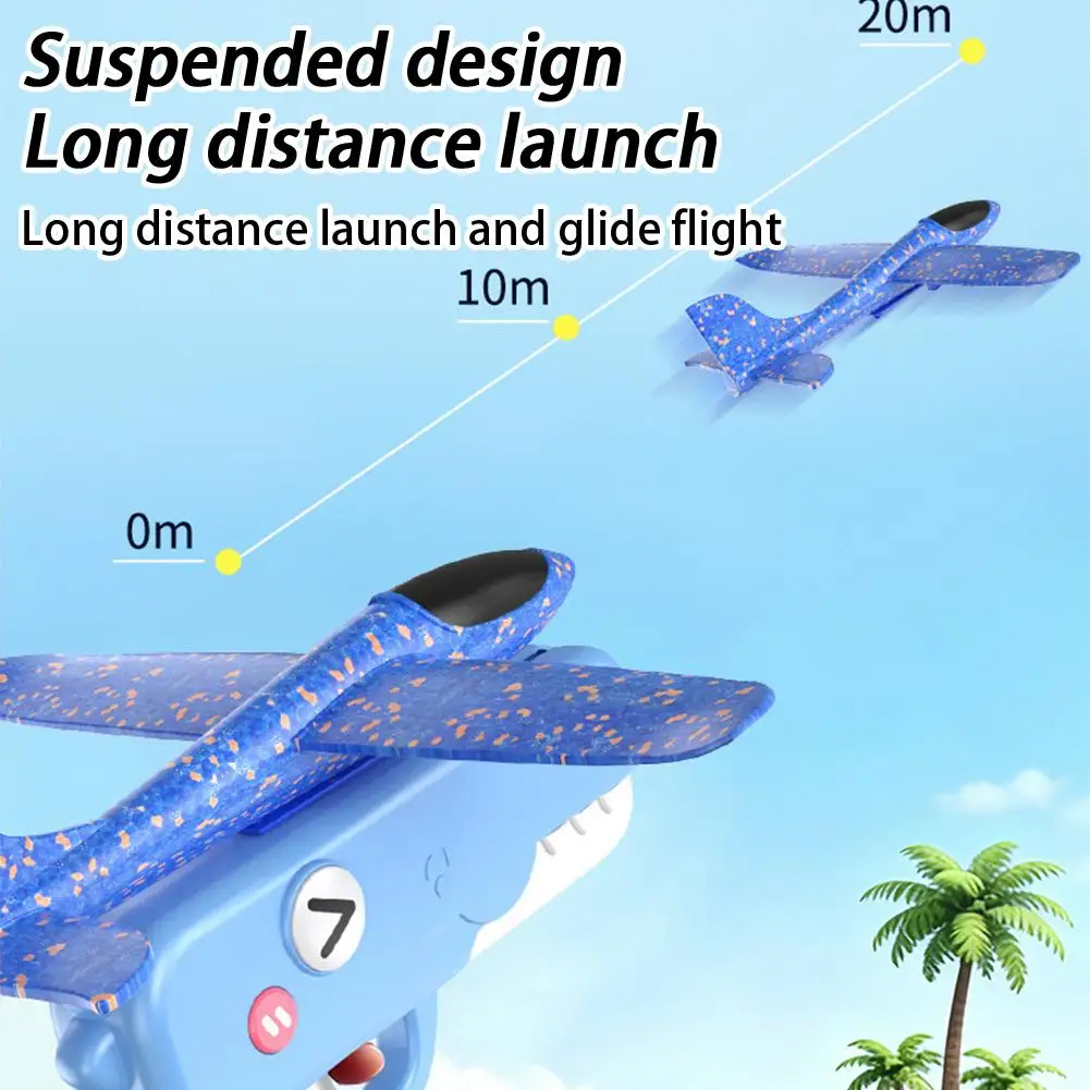 Catapult Aircraft Toys Flight Throw Foam Plane Outdoor Games Launcher Toy Parent-child Interaction Toy random Aircraft color image 4