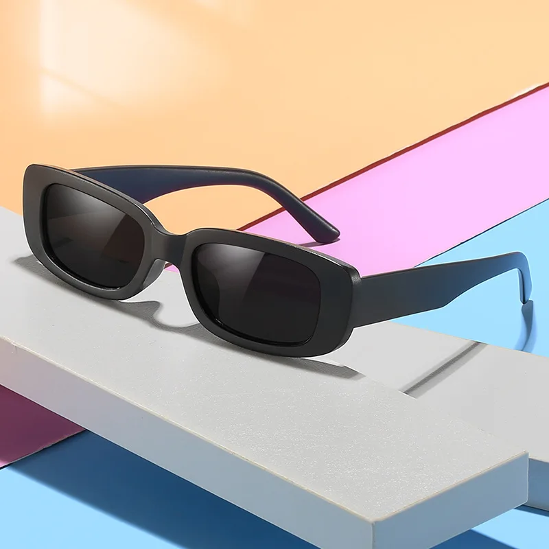 KLASSNUM Children Fashion Candy Color Baby UV400 Shades Small Rectangular Frame Sunglasses Summer Outdoor Travel Beach Glasses
