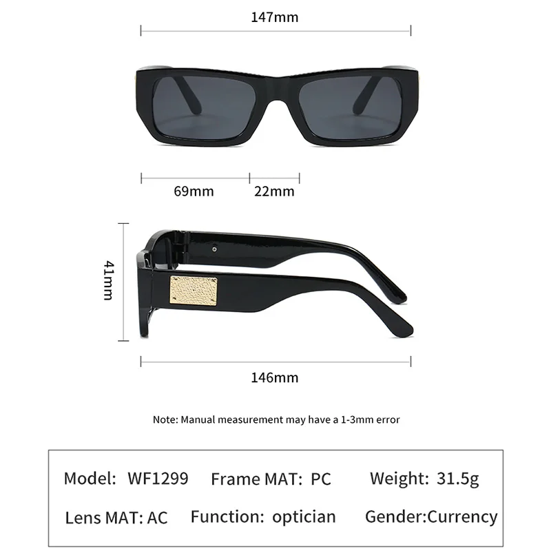 الرجعية موضة مربع النظارات الشمسية النساء الرجال Vintage العلامة التجارية مصمم نظارات شمسية الأعمال تخفيف الذكور الإناث نظارات واقية #6