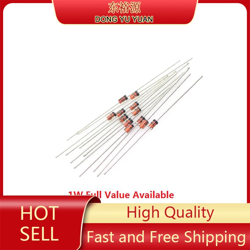 50pcs 1N4749A 24V 1N4748A 22V 1N4747A 20V 1N4746A 18V 1N4745A 16V 1N4744A 15V 1N4743A 13V 1W Zener Diode DO-35