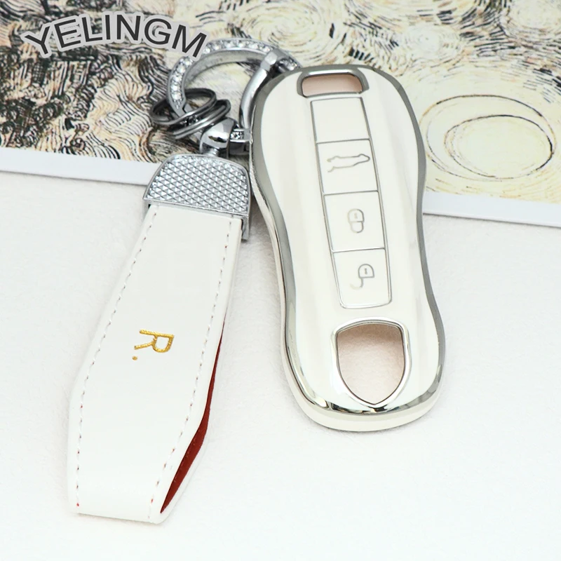 For Porsche Panamera Macan Cayenne Cayman Boxster 911 9ya 971 Smart Protection Shell Remote TPU Key Cover Car Key Case Cover