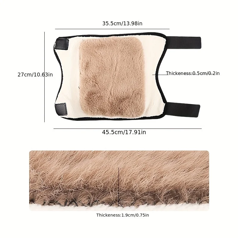 Thickened Fleece-Lined Knee Pads, Double-Layered, Comfortable, Suitable for Both Men and Women, Winter Warmth and Protection