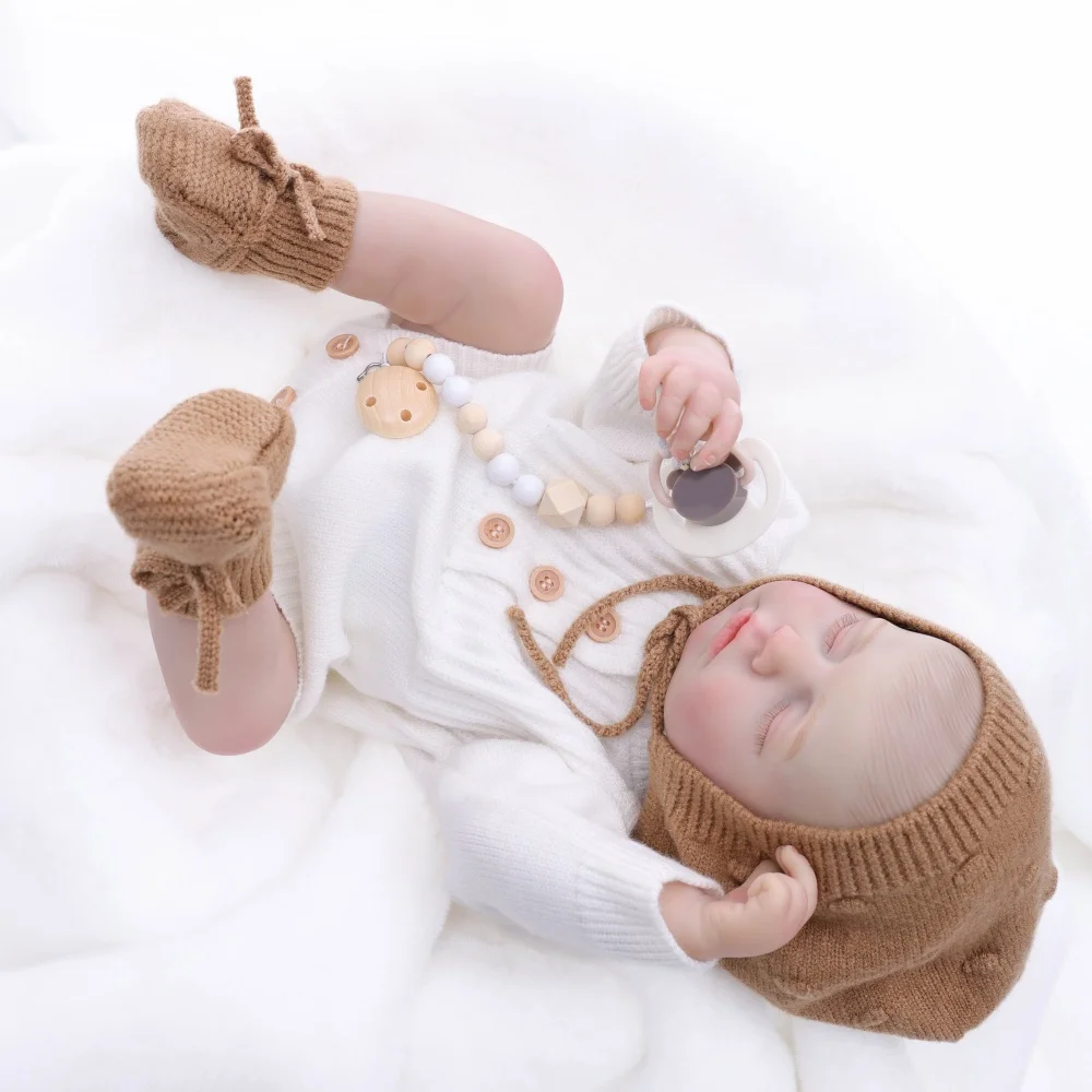 クローバレイ 20インチ オリジナルリアルなリボーンドール 全身ビニール製 リアルなビニール人形 手作り 高品質おもちゃ 子供向けクリスマスプレゼント