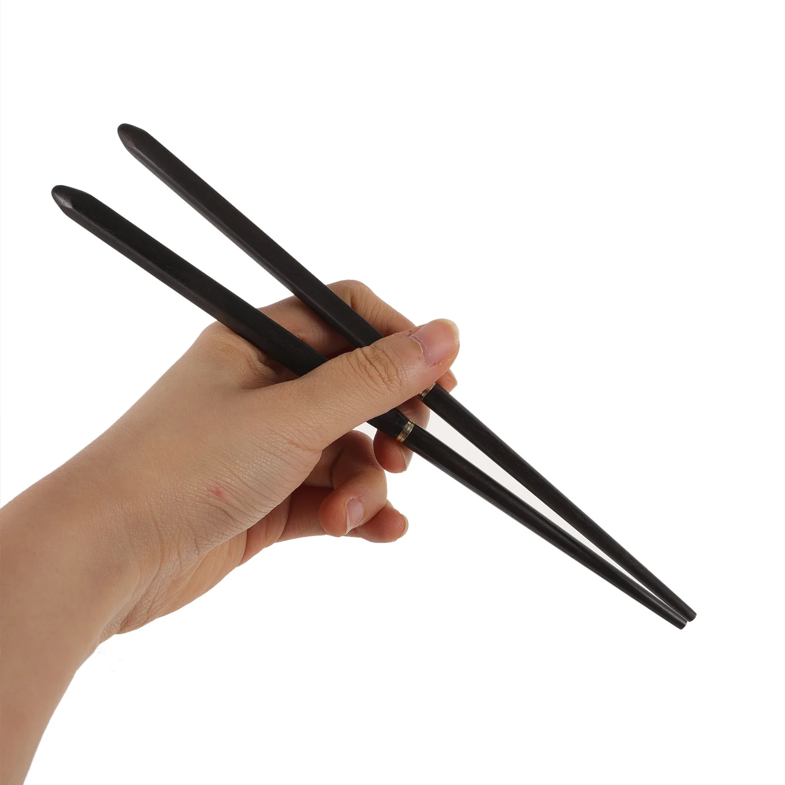

Foldable Camping Chopsticks Black Ebony Wood Portable Travel Reusable Dishwasher Safe Detachable Design Outdoor Dining Kitchen