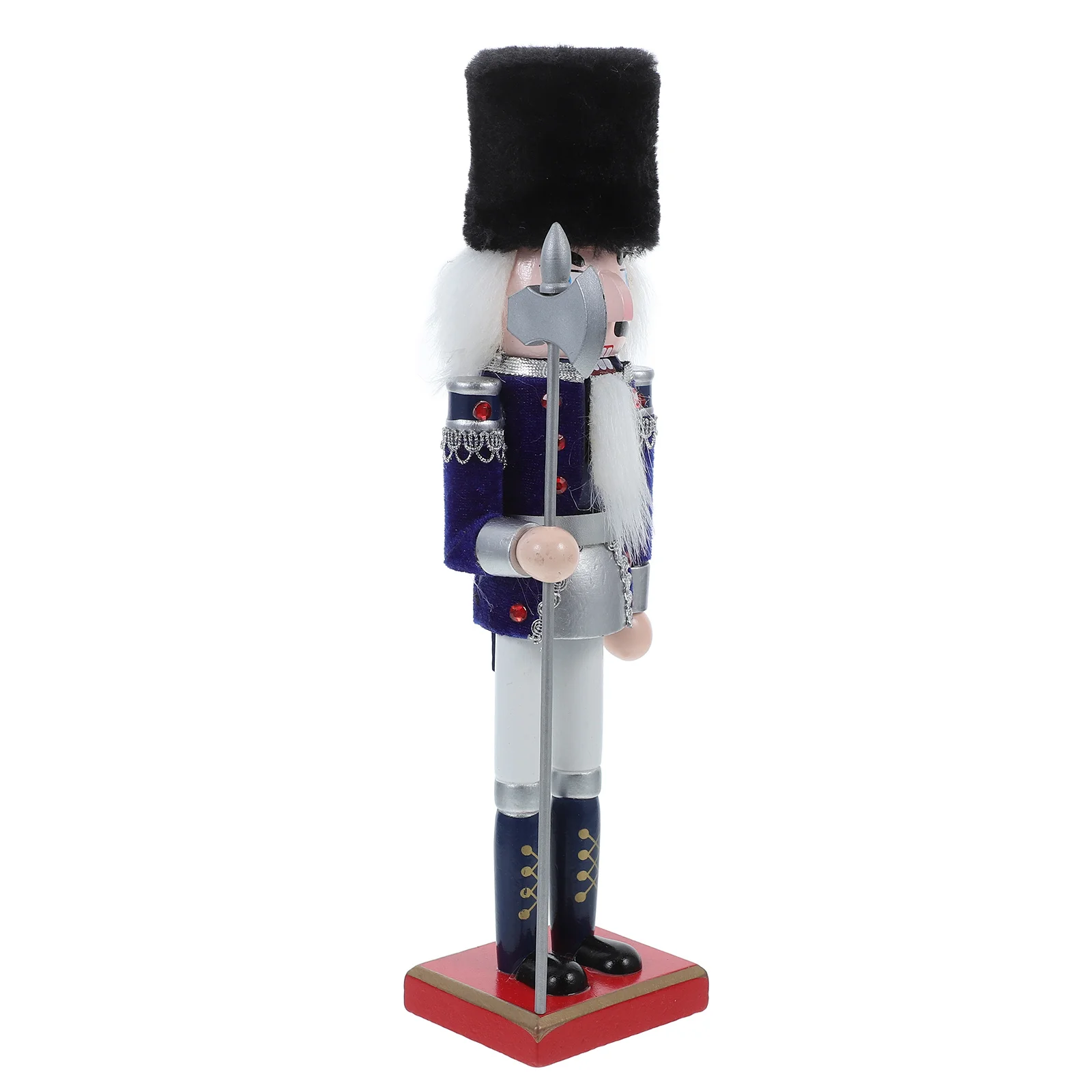 

Classic Wooden Nutcracker Soldier for Holiday Table Fireplace Decor Traditional Nutcracker Puppet Festive Desktop Decoration