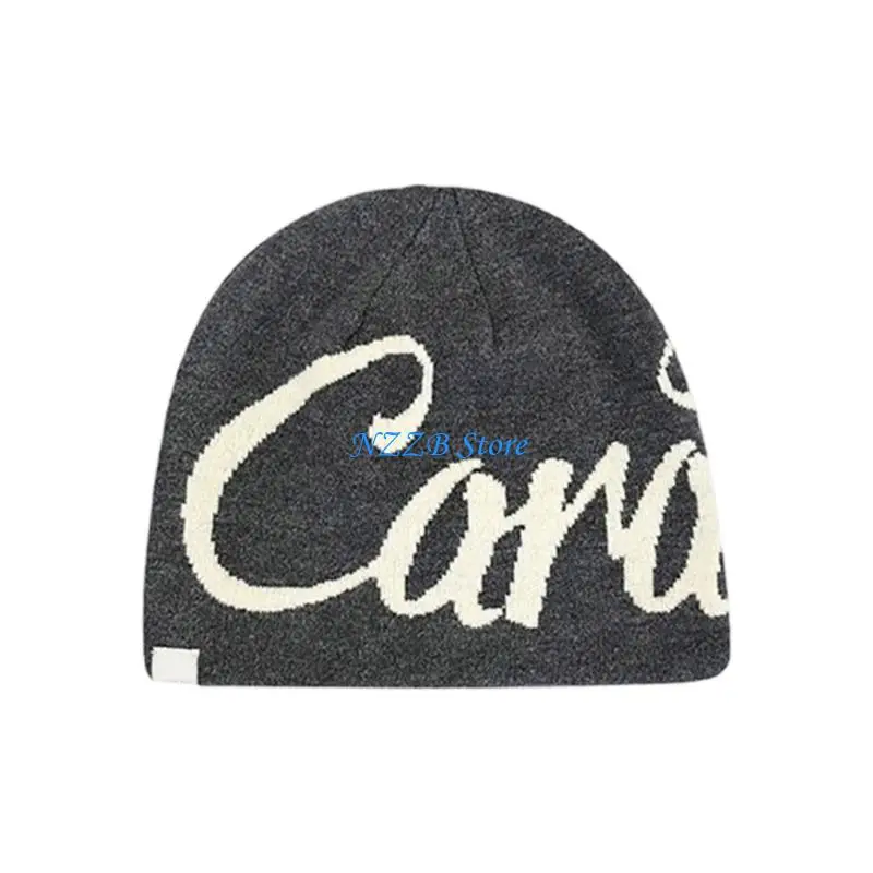 

T21F Winter Acrylic Knit Stretchy Unisex Hat For Cold Weather Outdoor Sports Men Women