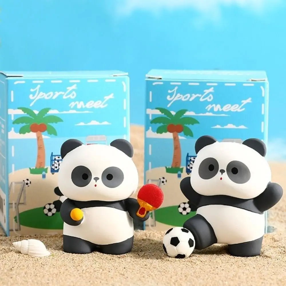 New Mini Panda Figurines Resin Home Decoration Desktop Ornaments Microscopic Landscape Giant Panda Blind Box Toys