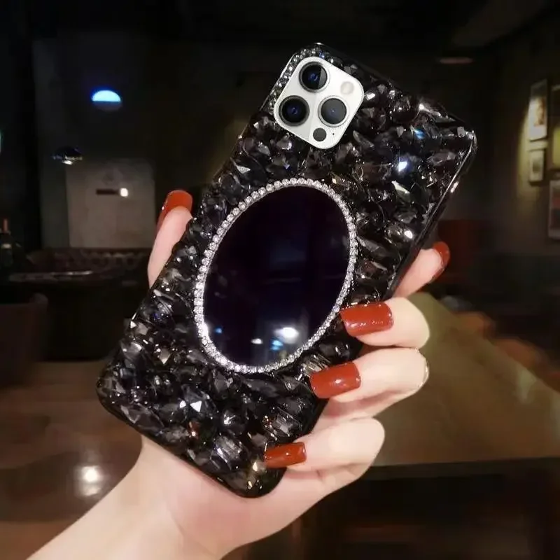 Rhinestone Inlaid Phone Case for iPhone 16 Plus 15Pro, 14Plus, 13 Pro, 12 Mini, 11Pro MAX, Luxury, New Gemstone Cover