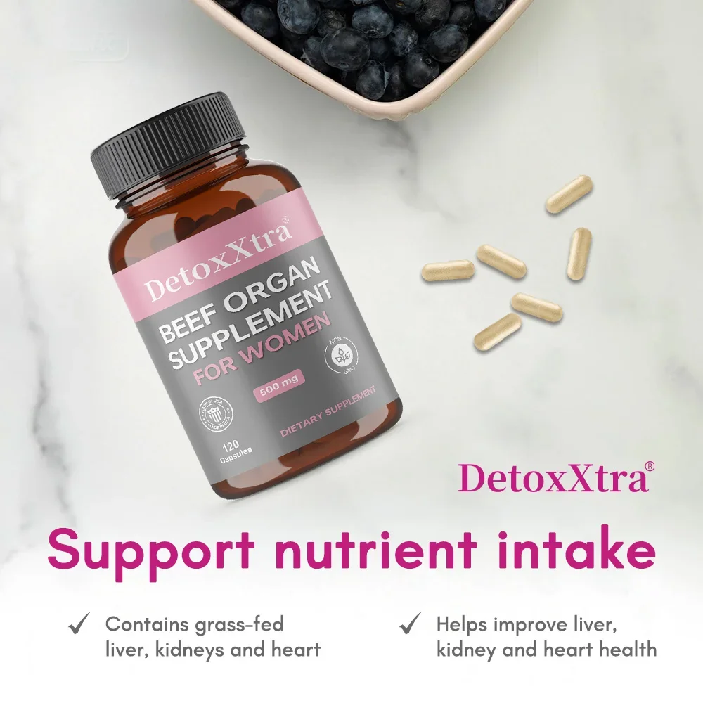 

Grass-fed Dried Beef Liver Capsules for Women, Support Heart, Brain, Blood, Liver Health and Immune System Health