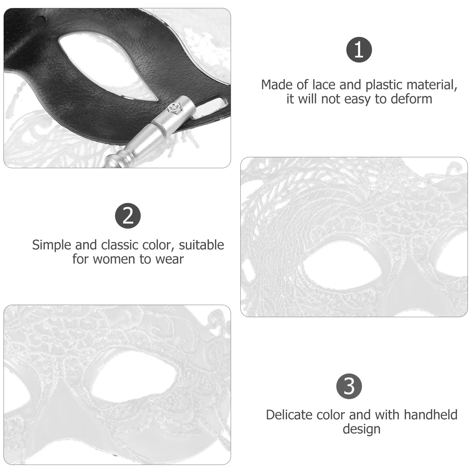 

Lace Handheld Masquerade Mask Women Party Mask for Cosplay Prom Night Mardi Gras Ball Costume Accessory Gift Idea