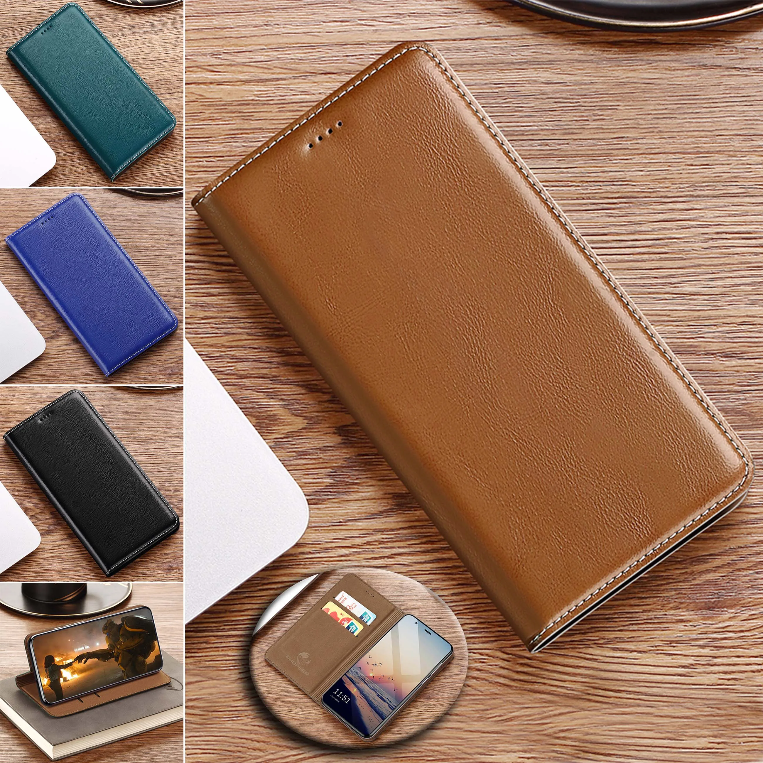 

For ZTE Redmagic 5G 6 6S 7 7S 8 8S 9 9S 10 5S Pro Plus Air Babylon Pattern Of Genuine Leather Wallet Flip Phone Case Cowhide